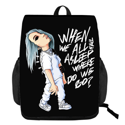 18“Billie Eilish Backpack Creative Waterproof Change Bag - Image 6