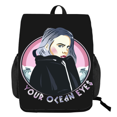 18“Billie Eilish Backpack Creative Waterproof Change Bag - Image 4
