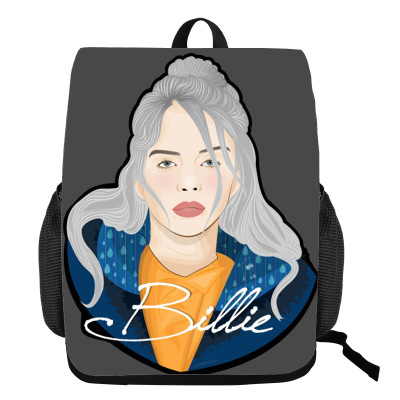 18“Billie Eilish Backpack Creative Waterproof Change Bag - Image 2