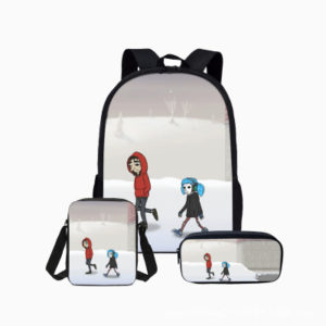 18″Sally Face Backpack School Bag+Messenger Bag+Pencil Bag