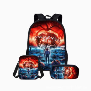 18″Stranger Things Backpack School Bag+Messenger Bag+Pencil Bag