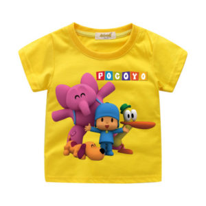 Pocoyo Short Sleeve T-Shirts For Children