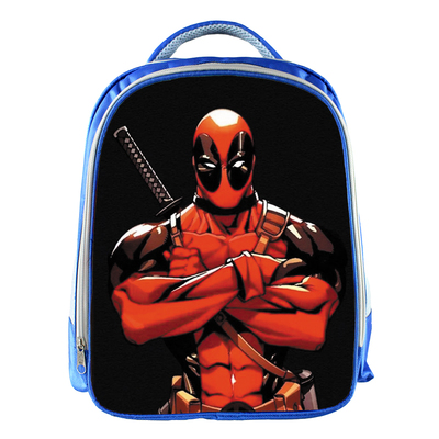 Deadpool Backpack School Bag Blue - Image 6