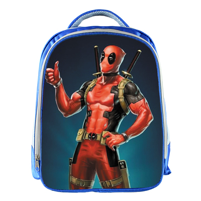 Deadpool Backpack School Bag Blue - Image 14