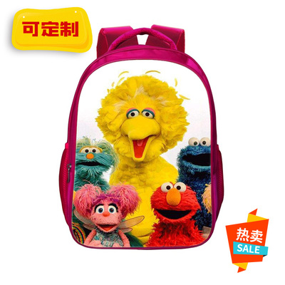 16“Sesame Street Backpack School Bag Red - Image 4