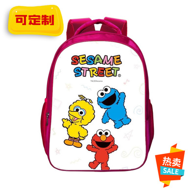 16“Sesame Street Backpack School Bag Red - Image 3