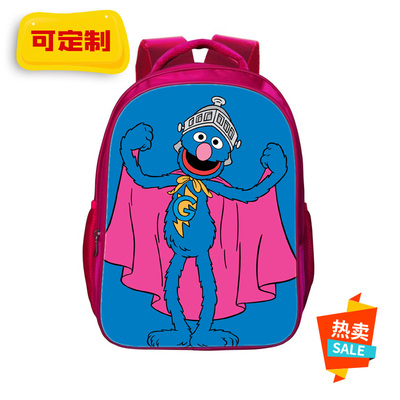 16“Sesame Street Backpack School Bag Red - Image 2