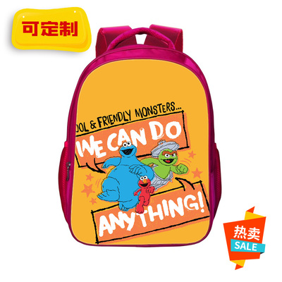 16“Sesame Street Backpack School Bag Red - Image 12