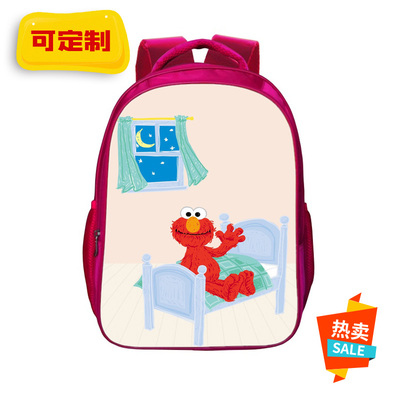 16“Sesame Street Backpack School Bag Red - Image 9