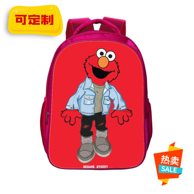 16“Sesame Street Backpack School Bag Red - Image 6