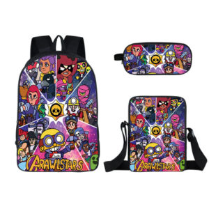 16 Inch Leon Spike Backpack School Bag+Messenger Bag+Pencil Bag