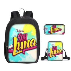 16″Soy Luna Backpack School Bag+Messenger Bag+Pencil Bag
