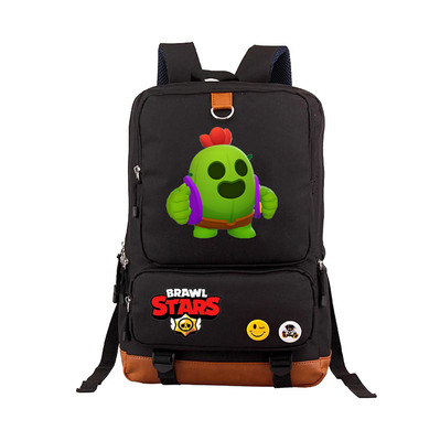 Leon Spike Canvas Backpack Shoulder School Bag - Image 2