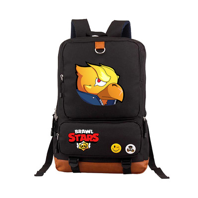 Leon Spike Canvas Backpack Shoulder School Bag - Image 3