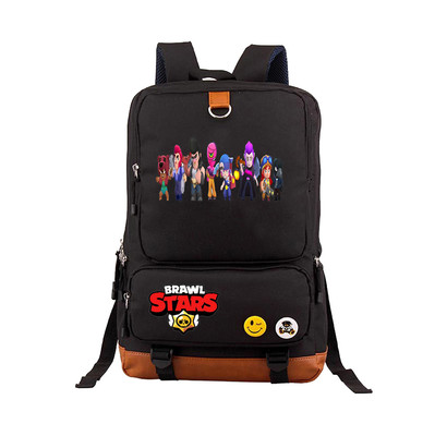Leon Spike Canvas Backpack Shoulder School Bag - Image 24
