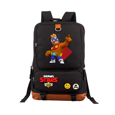 Leon Spike Canvas Backpack Shoulder School Bag - Image 6