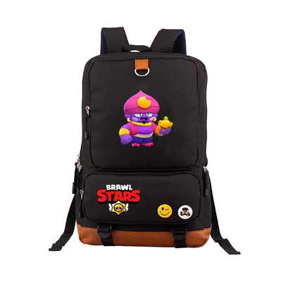 Leon Spike Canvas Backpack Shoulder School Bag - Image 9