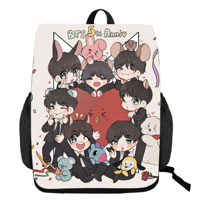 18‘’BTS Backpack Creative Waterproof Change Bag - Image 3