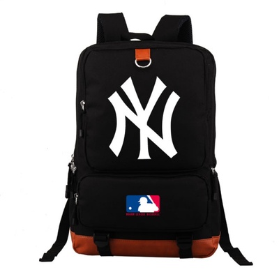 18“MLB Yankees BRS Blue Jays Canvas Backpack Shoulder School Bag - Image 23