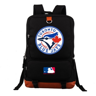 18“MLB Yankees BRS Blue Jays Canvas Backpack Shoulder School Bag - Image 24