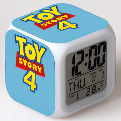 Toy Story 7 Colors Change Digital Alarm LED Clock