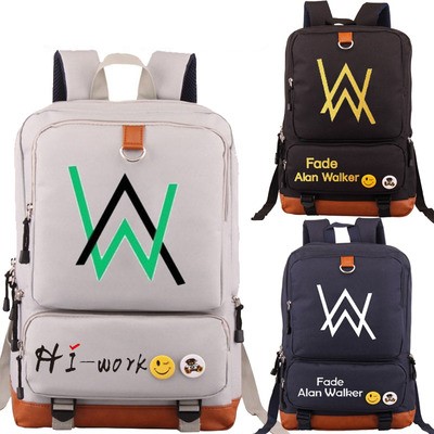 Alan walker Canvas Backpack Shoulder School Bag