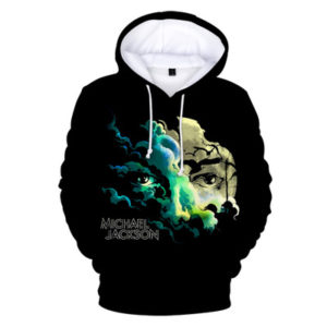 Digitally printed 3D Michael Jackson Hooded sweatshirt