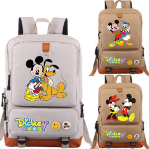Mickey Mouse Canvas Backpack Shoulder School Bag