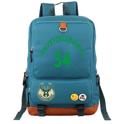 Milwaukee Bucks The Alphabet Giannis Antetokounmpo Canvas Backpack Shoulder School Bag - Image 23