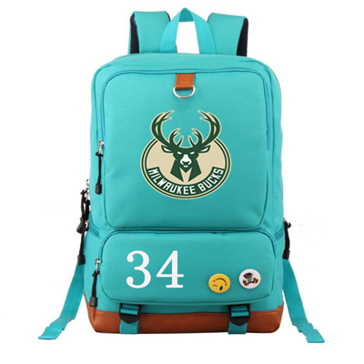 Milwaukee Bucks The Alphabet Giannis Antetokounmpo Canvas Backpack Shoulder School Bag - Image 7