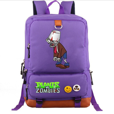 Plants vs. Zombies Canvas Backpack Shoulder School Bag - Image 14