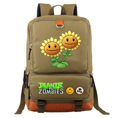 Plants vs. Zombies Canvas Backpack Shoulder School Bag - Image 3