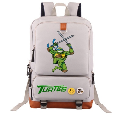 Teenage Mutant Ninja Turtles Canvas Backpack Shoulder School Bag - Image 6