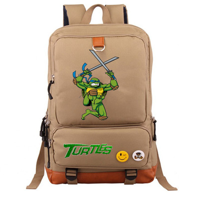 Teenage Mutant Ninja Turtles Canvas Backpack Shoulder School Bag - Image 4