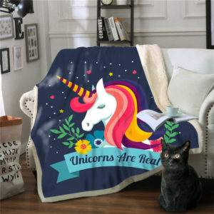 Unicorn Square Blanket Knee Blanket Sofa Blanket