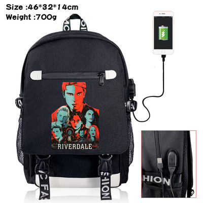 18‘’Riverdale Canvas USB Backpack - Image 7