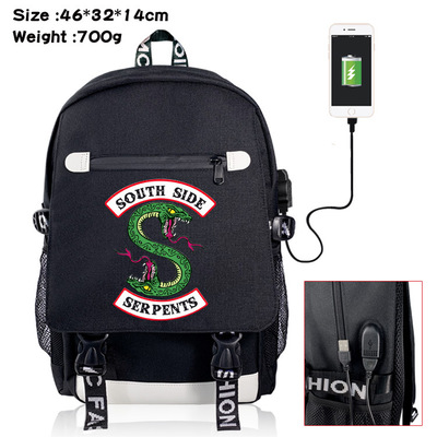 18‘’Riverdale Canvas USB Backpack - Image 8