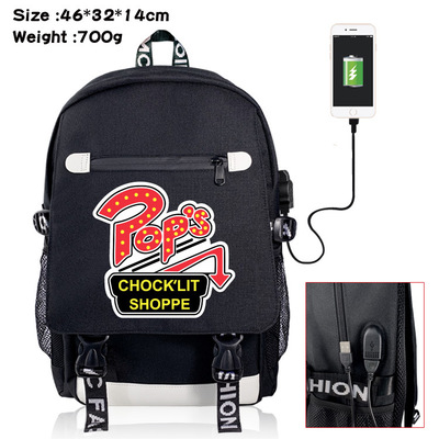 18‘’Riverdale Canvas USB Backpack - Image 2