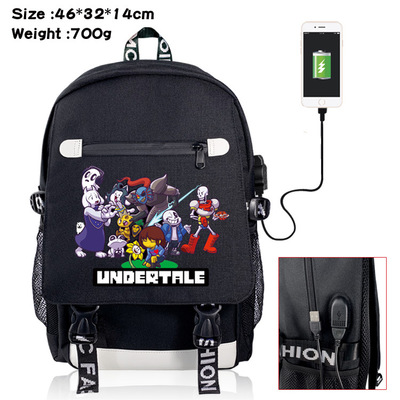 18‘’Undertale Canvas USB Backpack - Image 13