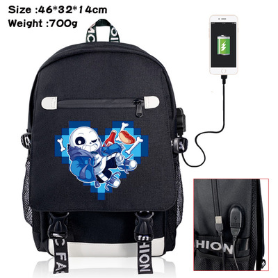 18‘’Undertale Canvas USB Backpack - Image 15