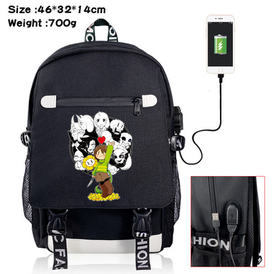 18‘’Undertale Canvas USB Backpack - Image 17