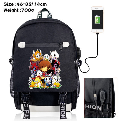 18‘’Undertale Canvas USB Backpack - Image 18