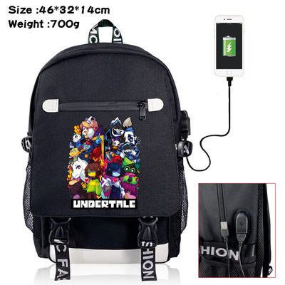 18‘’Undertale Canvas USB Backpack - Image 19