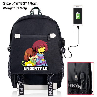 18‘’Undertale Canvas USB Backpack - Image 2