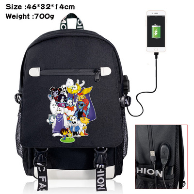 18‘’Undertale Canvas USB Backpack - Image 3