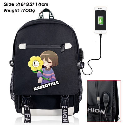 18‘’Undertale Canvas USB Backpack - Image 5