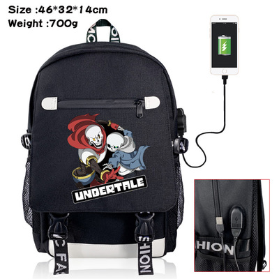 18‘’Undertale Canvas USB Backpack - Image 7
