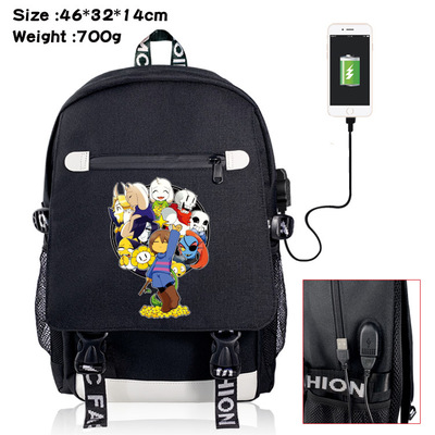 18‘’Undertale Canvas USB Backpack - Image 9