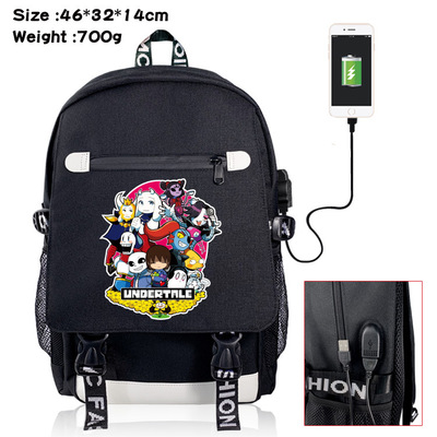 18‘’Undertale Canvas USB Backpack - Image 10