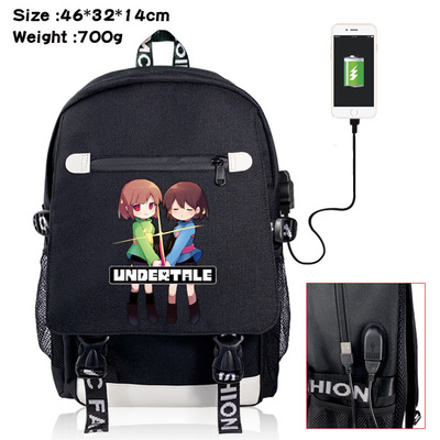 18‘’Undertale Canvas USB Backpack - Image 11